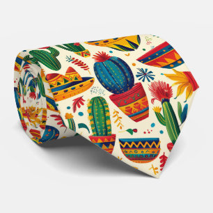 Cool tiled Mexican pattern Neck Tie
