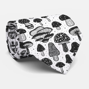 cool tiled mushroom pattern neck tie