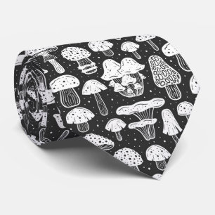 cool tiled mushroom pattern neck tie