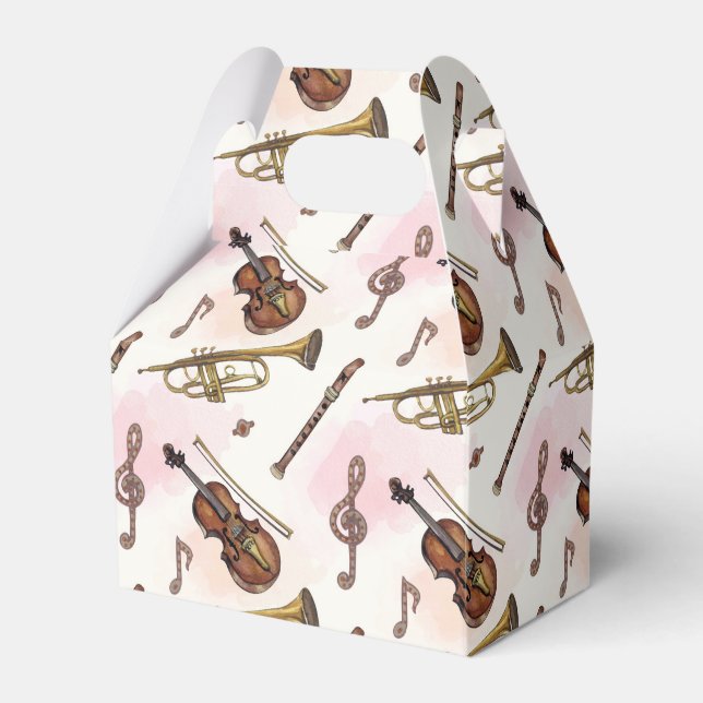 cool tiled music lovers party  favor boxes (Front Side)