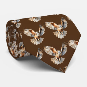 Cool tiled owl pattern  neck tie