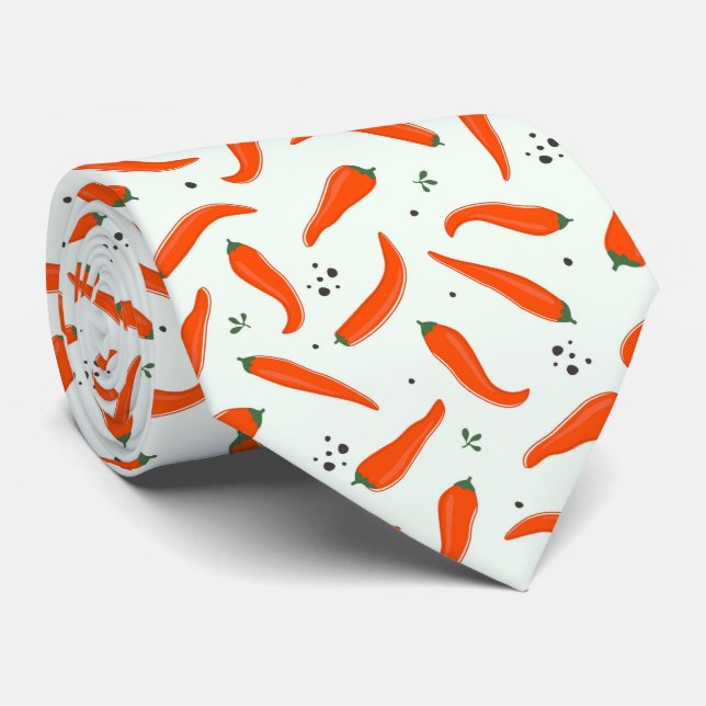 cool tiled pattern carrot  neck tie (Rolled)
