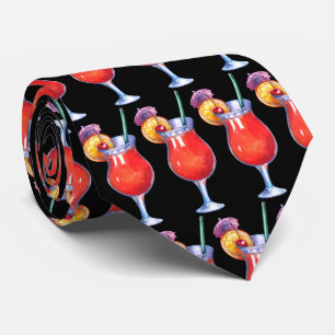 Cool tiled pattern cocktail bartender  neck tie