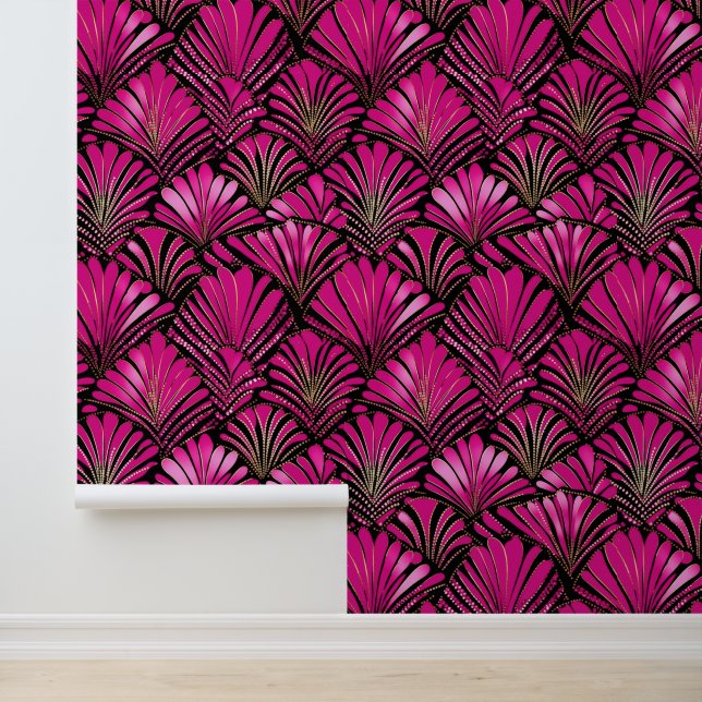 Cool tiled pink pattern wallpaper  (Application)