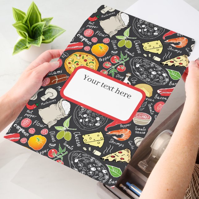 Cool tiled pizza pattern text box envelope mailers (Desk)