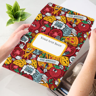Cool tiled pizza pattern text box  envelope mailers
