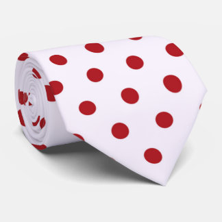 cool tiled red white polka dot tiled pattern neck tie