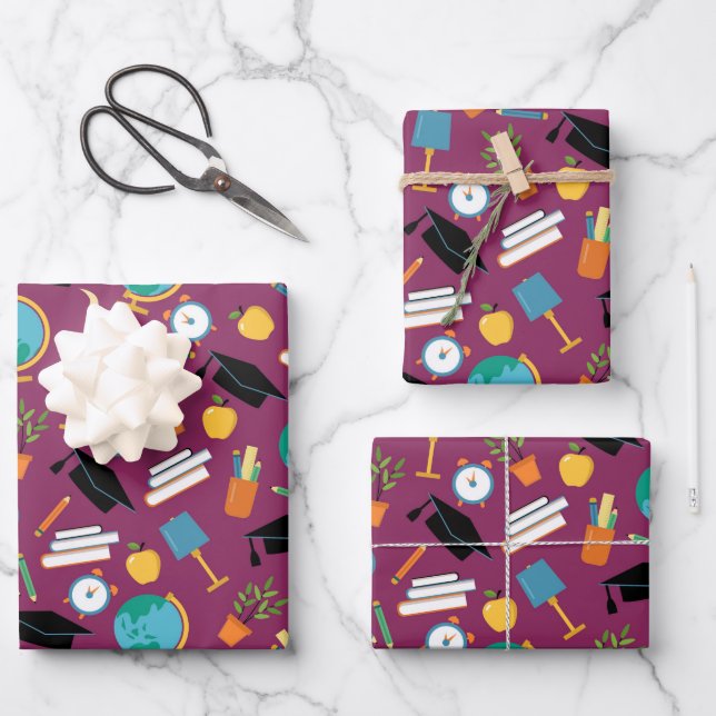 Cool tiled School pattern  Wrapping Paper Sheets (Front)