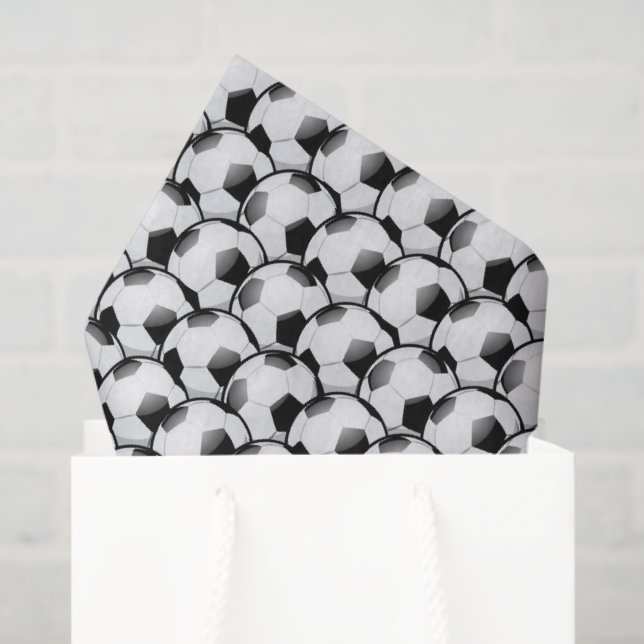 Cool tiled Soccer ball sports pattern  Tissue Paper (Gift Bag)