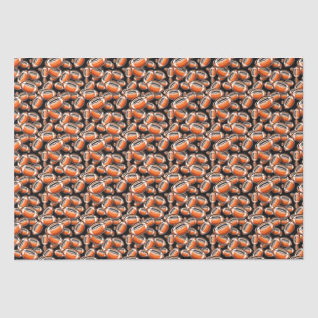 cool tiled sports football party tissue paper (Front)