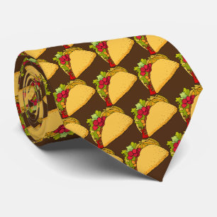 cool tiled taco pattern neck tie