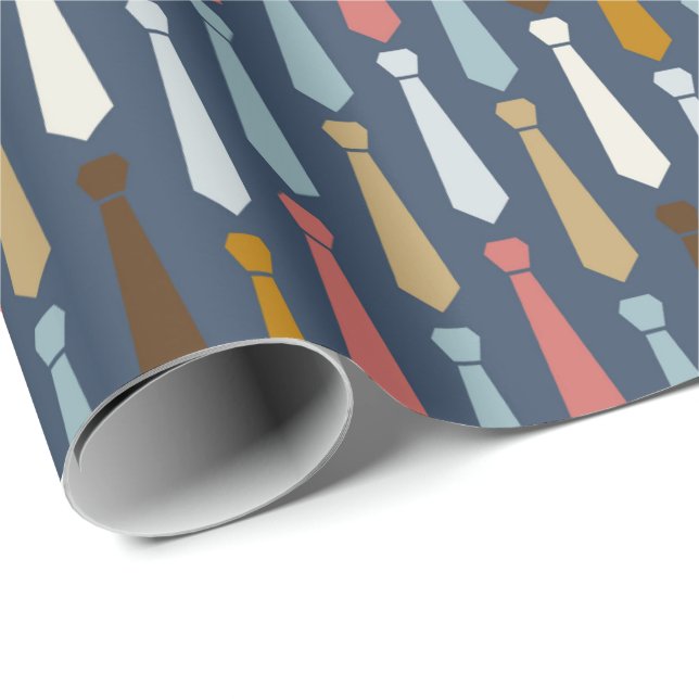 cool tiled tie pattern men wrapping paper (Roll Corner)