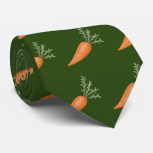 Cool tiled vegetable pattern carrot neck tie