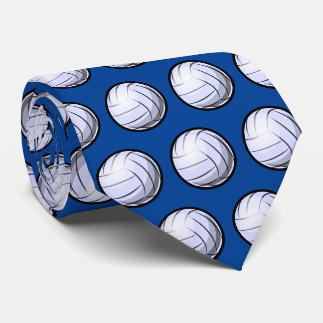 Cool tiled volleyball pattern sports neck tie (Rolled)