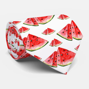 cool tiled watermelon fruit pattern neck tie