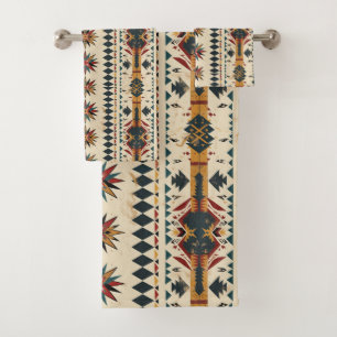 Cool tiled Western pattern  Bath Towel Set