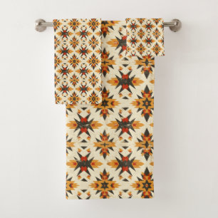 Cool tiled Western pattern Bath Towel Set