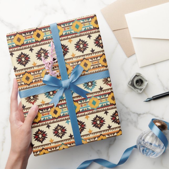 Cool tiled Western pattern  Wrapping Paper (Gifting)