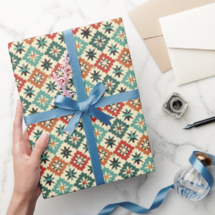 Cool tiled Western pattern  Wrapping Paper