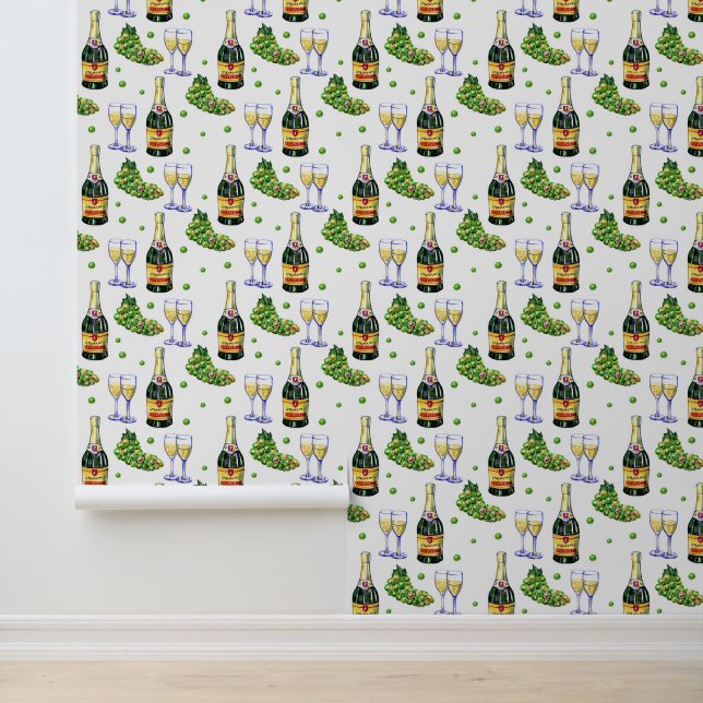 Cool tiled wine pattern  wine cellar wallpaper  (Application)