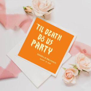 Cool Till Death Do Us Party Custom Wedding Napkins