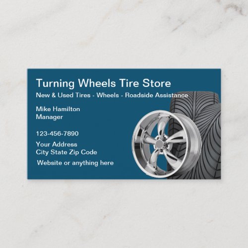 Cool Tire And Automotive Theme  Business Card
