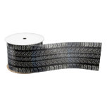 Cool Tire Rubber Automotive Texture Decor Satin Ribbon