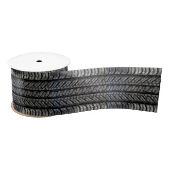 Cool Tire Rubber Automotive Texture Decor Satin Ribbon by AmericanStyle at Zazzle