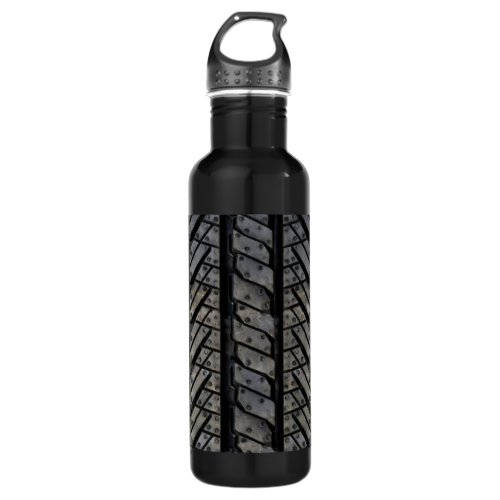 Cool Tire Rubber Automotive Texture Decor Stainless Steel Water Bottle