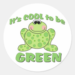 Cool to be Green FROG Classic Round Sticker