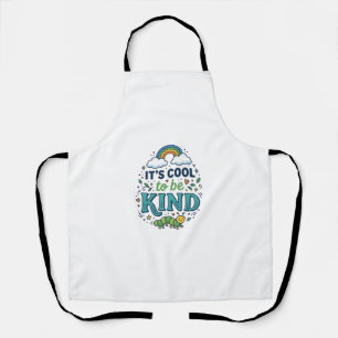 Cool To Be Kind Rainbow Caterpillar Shirt Design_1 Apron