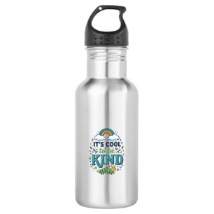 Cool To Be Kind Rainbow Caterpillar Shirt Design_1 Stainless Steel Water Bottle