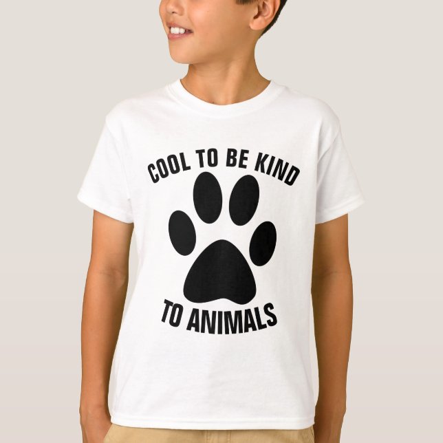 COOL TO BE KIND TO ANIMALS Kids T-shirts (Front)