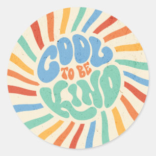 COOL TO BE KIND Vintage Pop-Art  Classic Round Sticker
