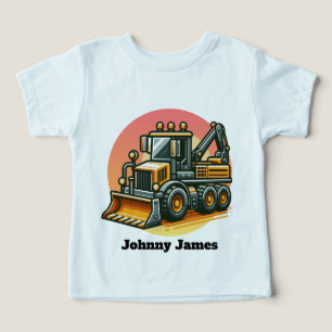Cool Toddler Boys construction customizable T-shirt