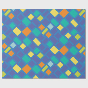 Cool Tone checkerboard Kid's Wrapping Paper