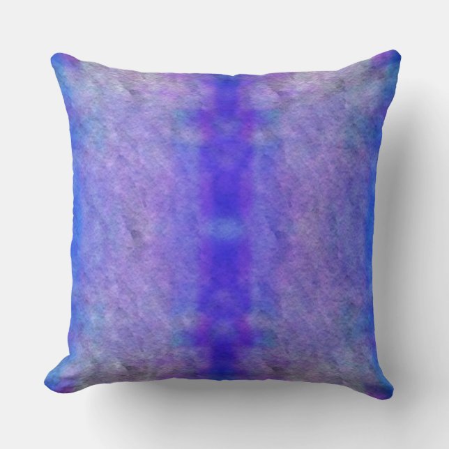 Cool Tone Psychedelic Tie Dye Throw Pillow (Front)