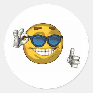 Cool - toon classic round sticker