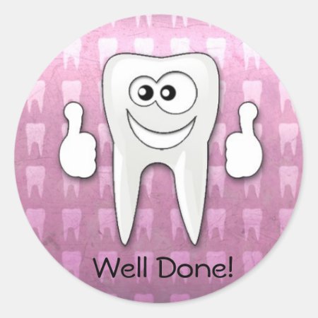 Cool Tooth  "well Done" Sticker