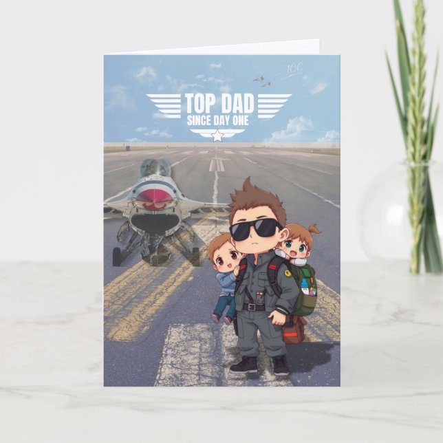 Cool Top Dad Since Day One Funny Father’s Day Card (Front)