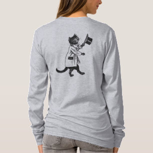 Cool Top Hat Cat Vintage Art T-shirt