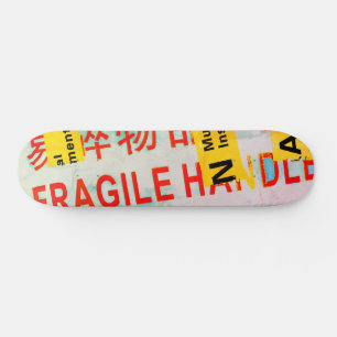 COOL Torn FRAGILE Marking w Chinese Characters Skateboard