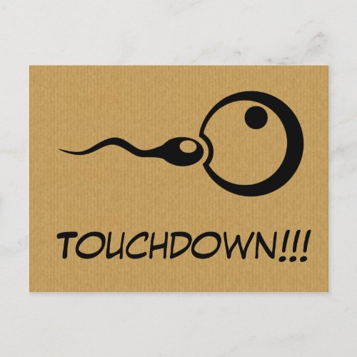 Cool Touchdown pregnancy postcard