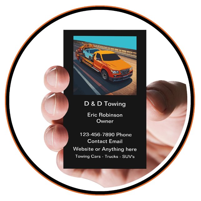Cool Tow Truck Service  Business Card (Creator Uploaded)
