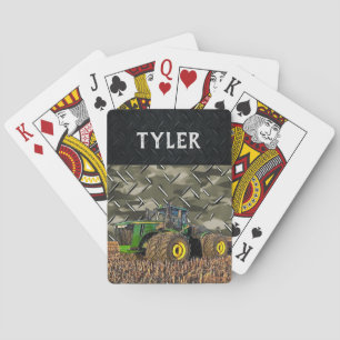 Cool Tractor Farm Equipment Name Camo Poker Cards