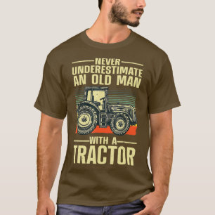 Cool Tractor For Men Dad Grandpa Farmer Driver Far T-Shirt