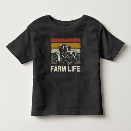 Cool Tractor Vintage Farmer Retro Farm Life Toddler T_shirt