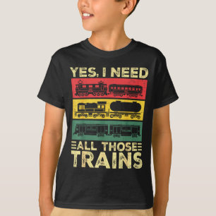 Cool Train Model Funny Train Railroad  T-Shirt