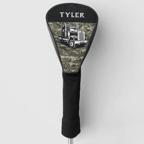 Cool Transport Truck Name Equipment Camo Golf Head Cover