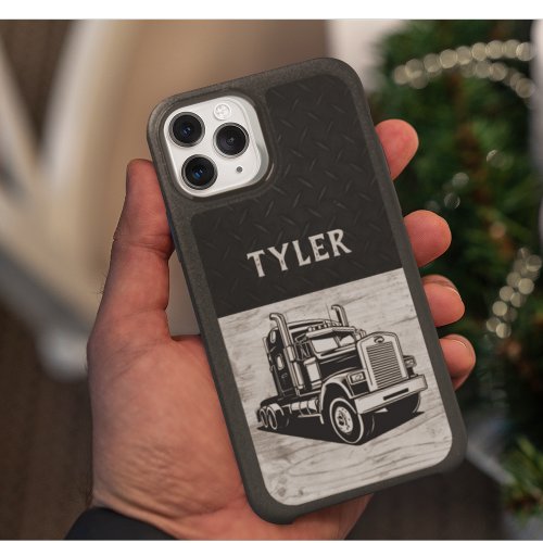 Cool Transport Truck Name Equipment iPhone 15 Case